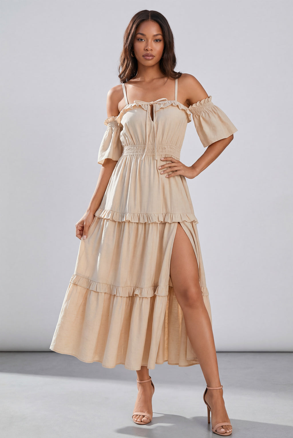 Chicovar Women's Boho Off Shoulder Summer Maxi Dress