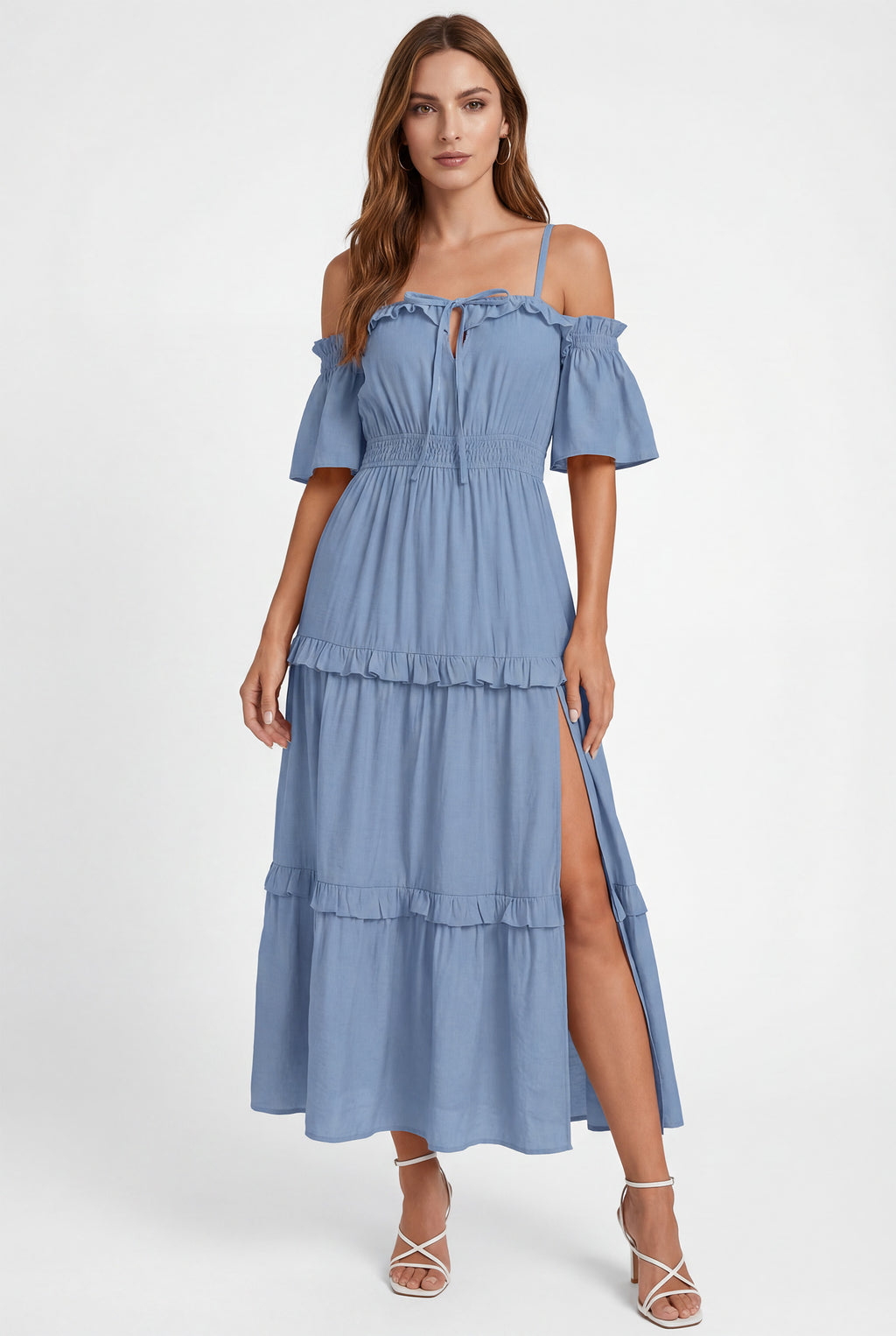 Chicovar Women's Boho Off Shoulder Summer Maxi Dress