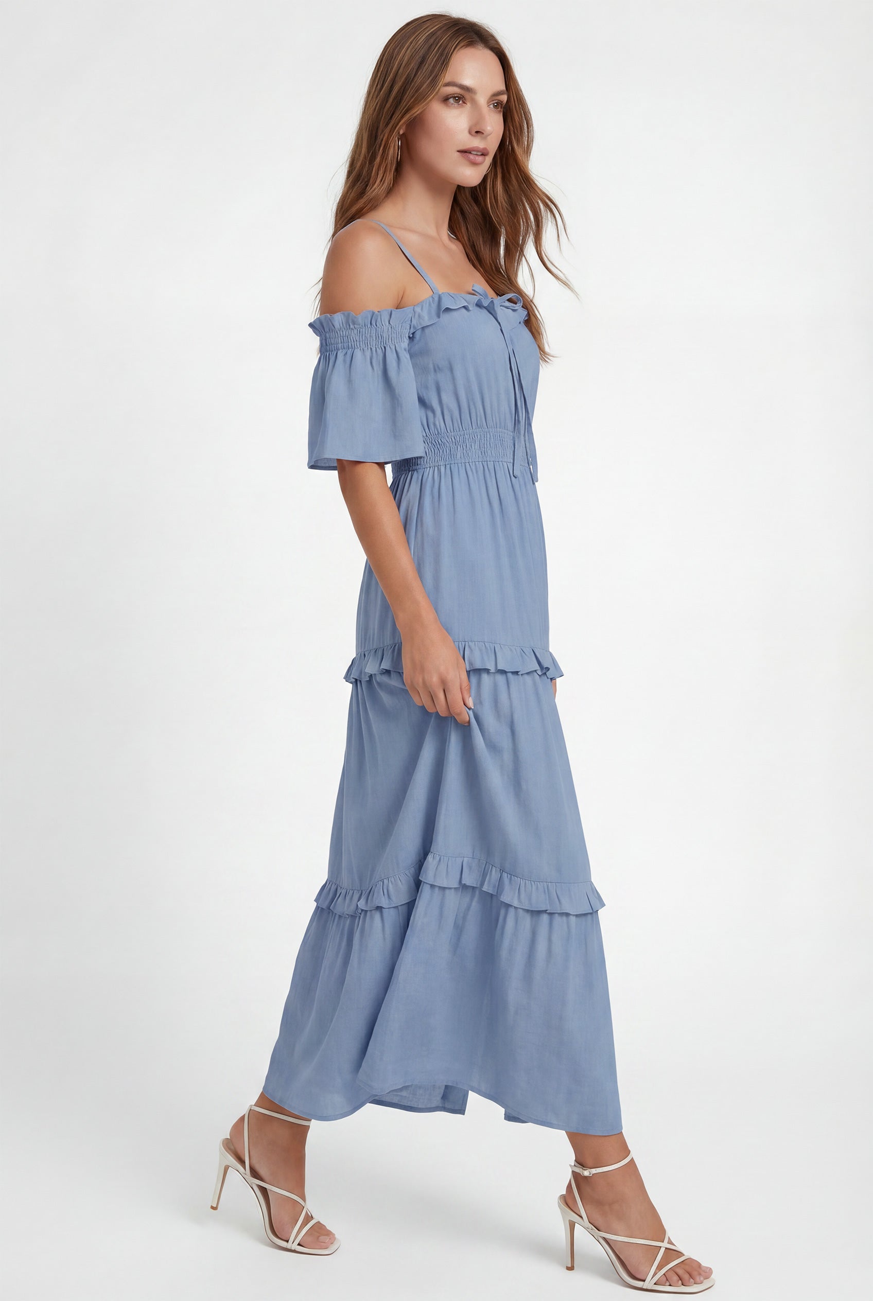Chicovar Women's Boho Off Shoulder Summer Maxi Dress